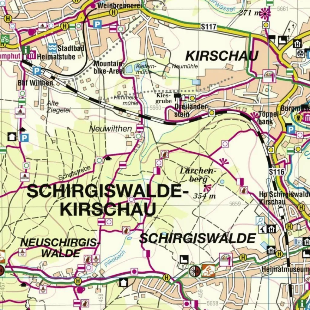 SCHIRGISWALDE U. UMGEBUNG - Wanderkarte^ Fahrradkarten|Wanderkarten Und Winterkarten