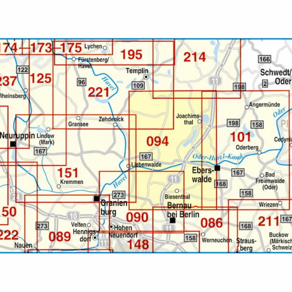 Fahrradkarten|Fahrradkarten*SCHORFHEIDE, BIESENTHAL, JOACHIMSTHAL - Fahrradkarte