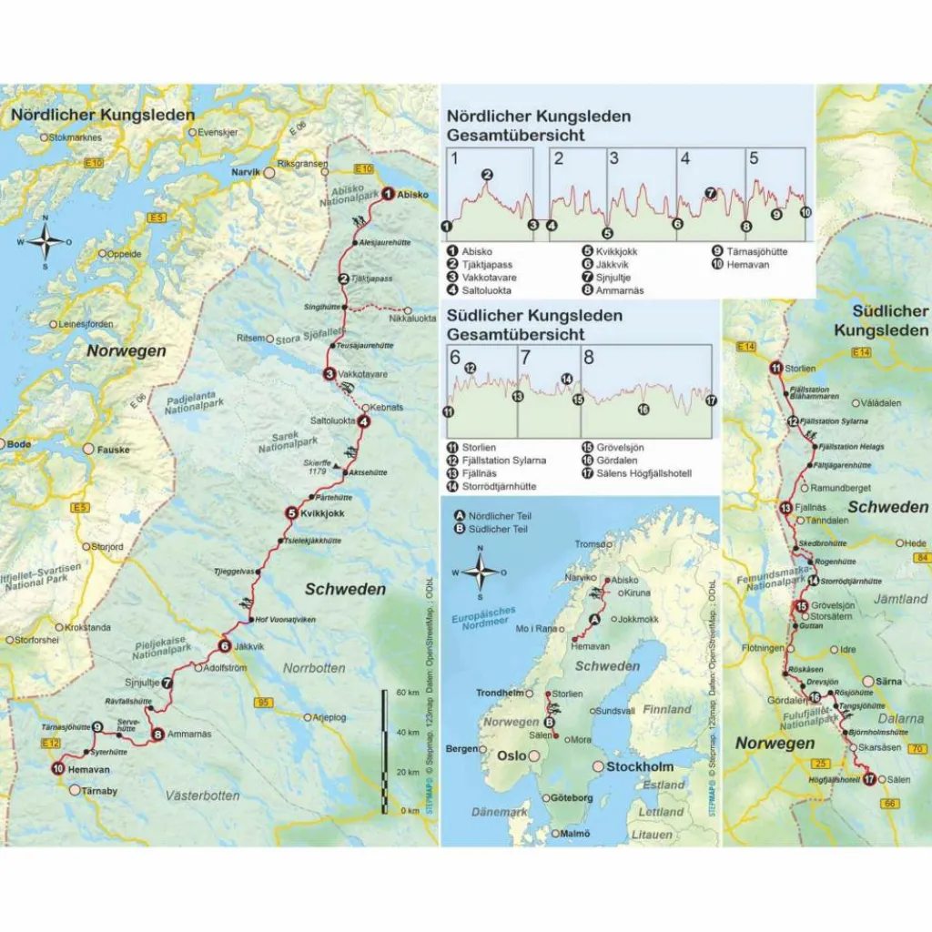 SCHWEDEN: KUNGSLEDEN - Wanderführer^ Wanderführer