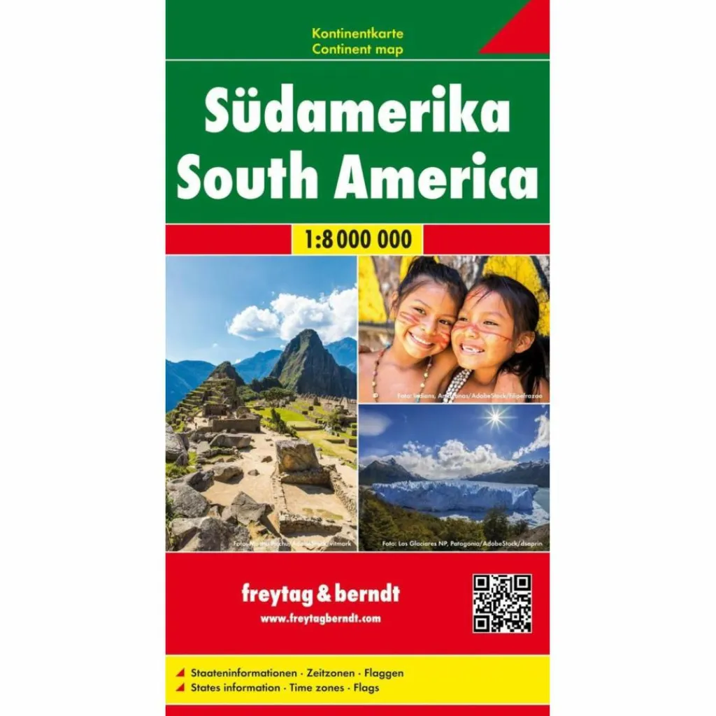 Straßenkarten|Straßenkarten*SÜDAMERIKA, KONTINENTKARTE 1:8 000 000 - Straßenkarte