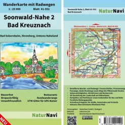 SOONWALD-NAHE 2 - BAD KREUZNACH 1:25 000 - Wanderkarte^ Wanderkarten Und Winterkarten|Wanderkarten Und Winterkarten