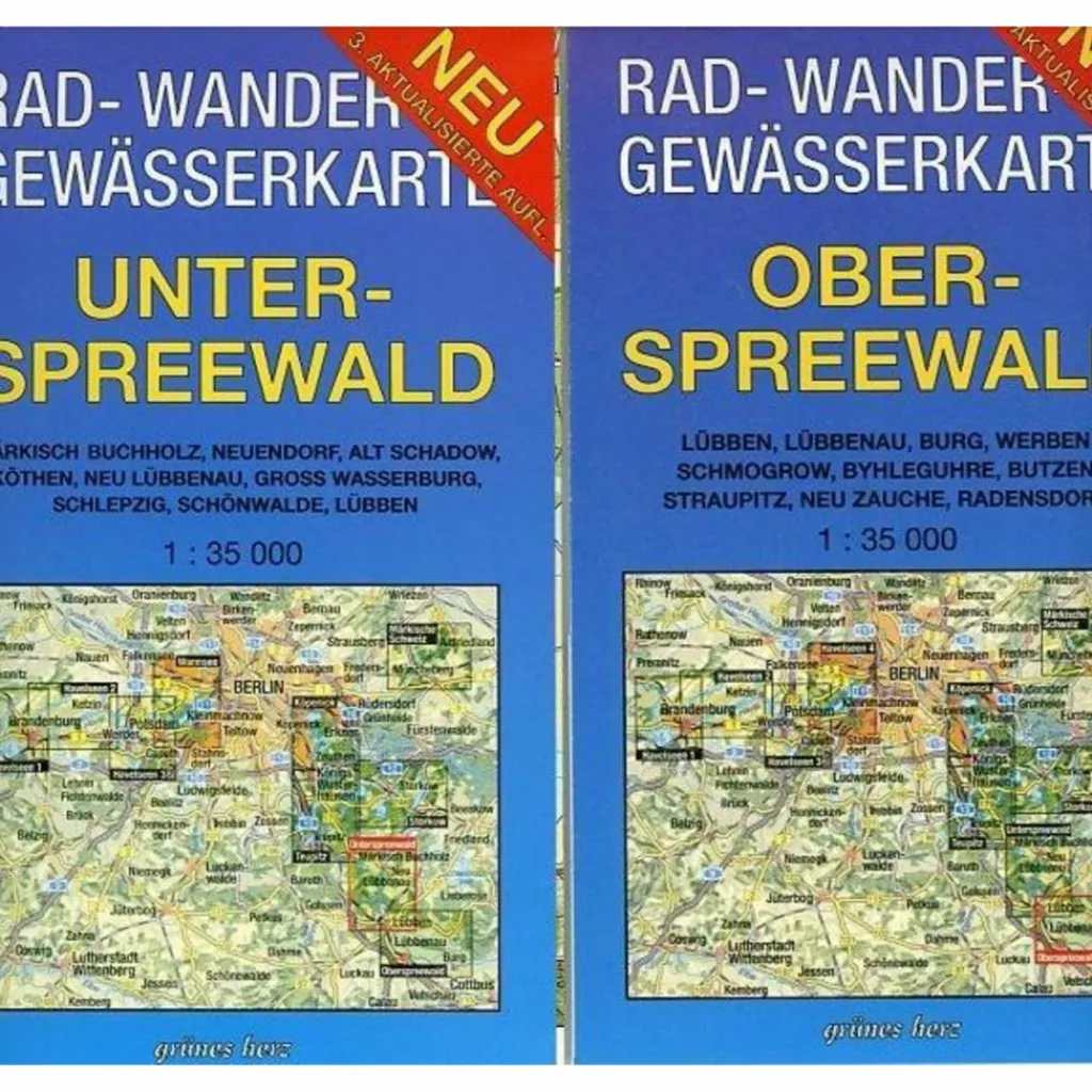 Fahrradkarten|Wanderkarten Und Winterkarten*SPREEWALD 1 : 35 000 - Fahrradkarte