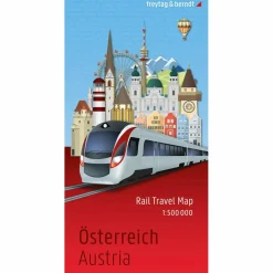 Straßenkarten|Straßenkarten*ÖSTERREICH, RAIL TRAVEL MAP 1:500.000, FREYTAG & BERNDT - Karte