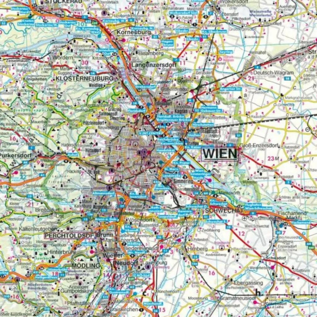 ÖSTERREICH, STRAßENKARTE 1:300.000, FREYTAG & BERNDT - Straßenkarte^ Straßenkarten|Straßenkarten