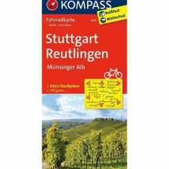 Fahrradkarten|Fahrradkarten*STUTTGART - REUTLINGEN - MÜNSINGER ALB 1 - Fahrradkarte