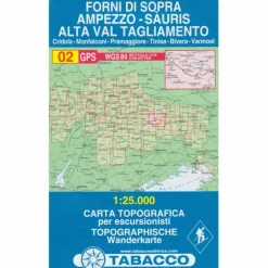Wanderkarten Und Winterkarten|Wanderkarten Und Winterkarten*TABACCO 02 FORNI DI SOPRA AMPEZZO - Wanderkarte