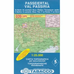 Wanderkarten Und Winterkarten|Wanderkarten Und Winterkarten*TABACCO 039 PASSEIERTAL - Wanderkarte