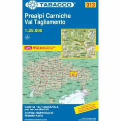 TABACCO WANDERN 1 : 25 000 PREALPI CARNICHE / VAL TAGLIAMENT - Wanderkarte^ Wanderkarten Und Winterkarten|Wanderkarten Und Winterkarten