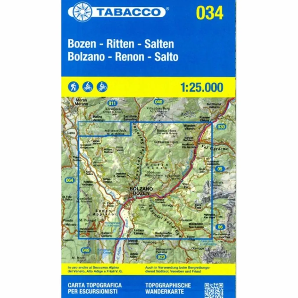 TABACCO WANDERN BOZEN-RITTEN-SALTEN-BOLZANO-RENON-SALTO - Wanderkarte^ Wanderkarten Und Winterkarten|Wanderkarten Und Winterkarten