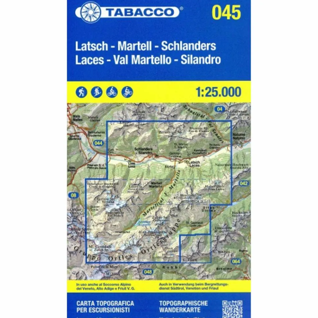 TABACCO WANDERN LATSCH MARTELL 1:25000^ Wanderkarten Und Winterkarten|Wanderkarten Und Winterkarten