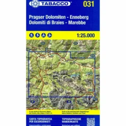TABACCO WANDERN PRAGSER DOLOMITEN 1:25000^ Wanderkarten Und Winterkarten|Wanderkarten Und Winterkarten