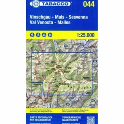 Wanderkarten Und Winterkarten|Wanderkarten Und Winterkarten*TABACCO WANDERN VINSCHGAU SESVENNA 1:25000