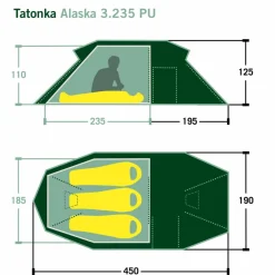 Tatonka 3-Personen-Zelte|Winterzelte*ALASKA 3.235 PU - Tunnelzelt