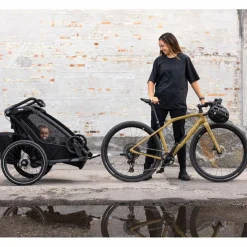 Kinder Thule Kinder Fahrradanhänger*CHARIOT SPORT SINGLE NATURAL GOLD - Fahrradanhänger