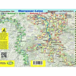 Gewässerkarten|Gewässerkarten*TOURENATLAS TA4 WASSERWANDERN 04 OBERWESER-LEINE - Wasserkarte