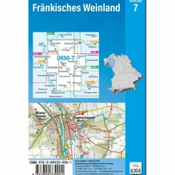 UK50-7 FRÄNKISCHES WEINLAND^ Fahrradkarten|Wanderkarten Und Winterkarten