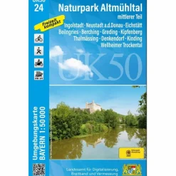 Fahrradkarten|Wanderkarten Und Winterkarten*UK50-24 NATURPARK ALTMÜHLTAL MITTLERER TEIL