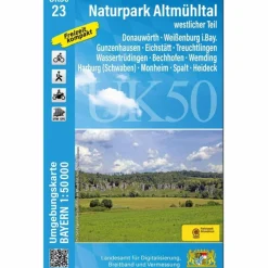 Fahrradkarten|Wanderkarten Und Winterkarten*UK50-23 NATURPARK ALTMÜHLTAL WESTLICHER TEIL