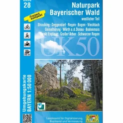 UK50-28 NATURPARK BAYERISCHER WALD - WESTLICHER TEIL^ Fahrradkarten|Wanderkarten Und Winterkarten