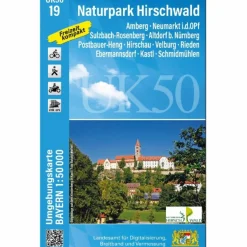 Fahrradkarten|Wanderkarten Und Winterkarten*UK50-19 NATURPARK HIRSCHWALD
