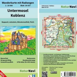 UNTERMOSEL - KOBLENZ 1: 25 000 - Wanderkarte^ Fahrradkarten|Wanderkarten Und Winterkarten