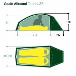 Vaude ALLROUND TAURUS 2P - Kuppelzelt^ 2-Personen-Zelte|3-Jahreszeiten-Zelte