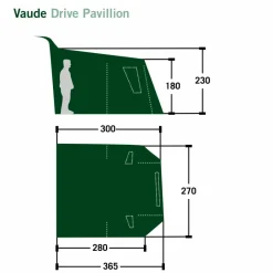 Vaude DRIVE PAVILLON - Busvorzelt^ Autodachzelte Und Dachträger