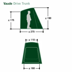 Vaude DRIVE TRUNK - Busvorzelt^ Autodachzelte Und Dachträger