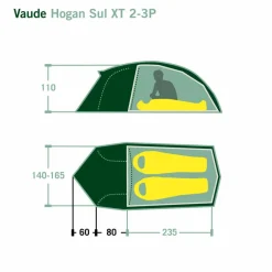 Vaude 2-Personen-Zelte|3-Jahreszeiten-Zelte*HOGAN SUL XT 2-3P - Kuppelzelt