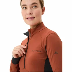 Damen Vaude Shirts Und Tops|Outdoorjacken*KURO HALFZIP LS TRICOT Damen - Fahrradtrikot