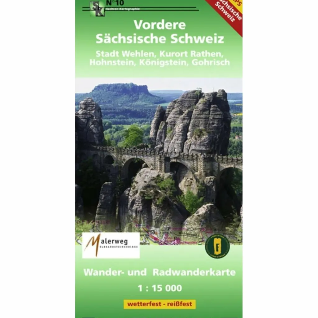 VORDERE SÄCHSICHSCHE SCHWEIZ - Wanderkarte^ Fahrradkarten|Wanderkarten Und Winterkarten