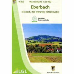 Wanderkarten Und Winterkarten|Wanderkarten Und Winterkarten*W203 WANDERKARTE 1:25 000 EBERBACH