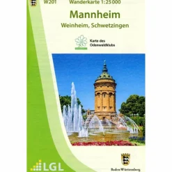 W201 WANDERKARTE 1:25 000 MANNHEIM^ Wanderkarten Und Winterkarten|Wanderkarten Und Winterkarten