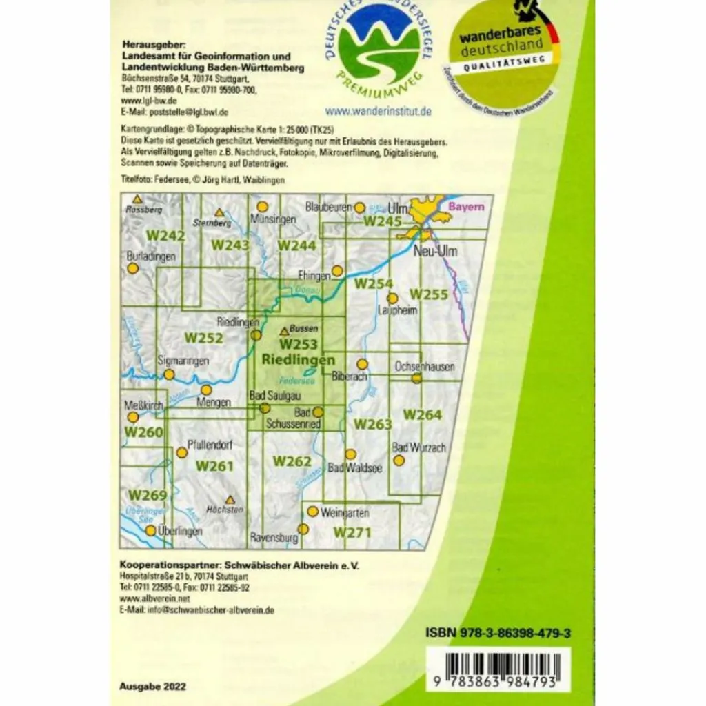 W253 WANDERKARTE 1:25 000 RIEDLINGEN^ Wanderkarten Und Winterkarten|Wanderkarten Und Winterkarten