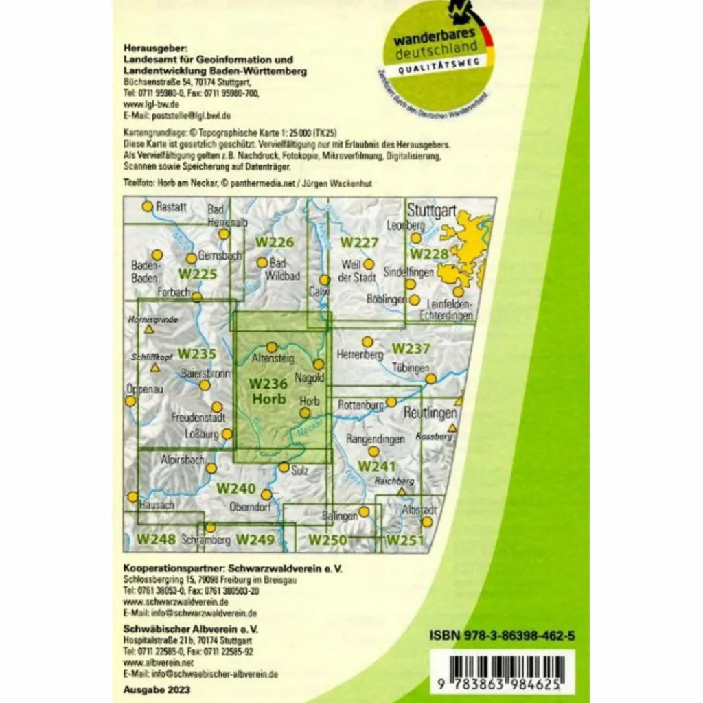 WANDERKARTE 1:25000 HORB AM NECKAR^ Wanderkarten Und Winterkarten|Wanderkarten Und Winterkarten
