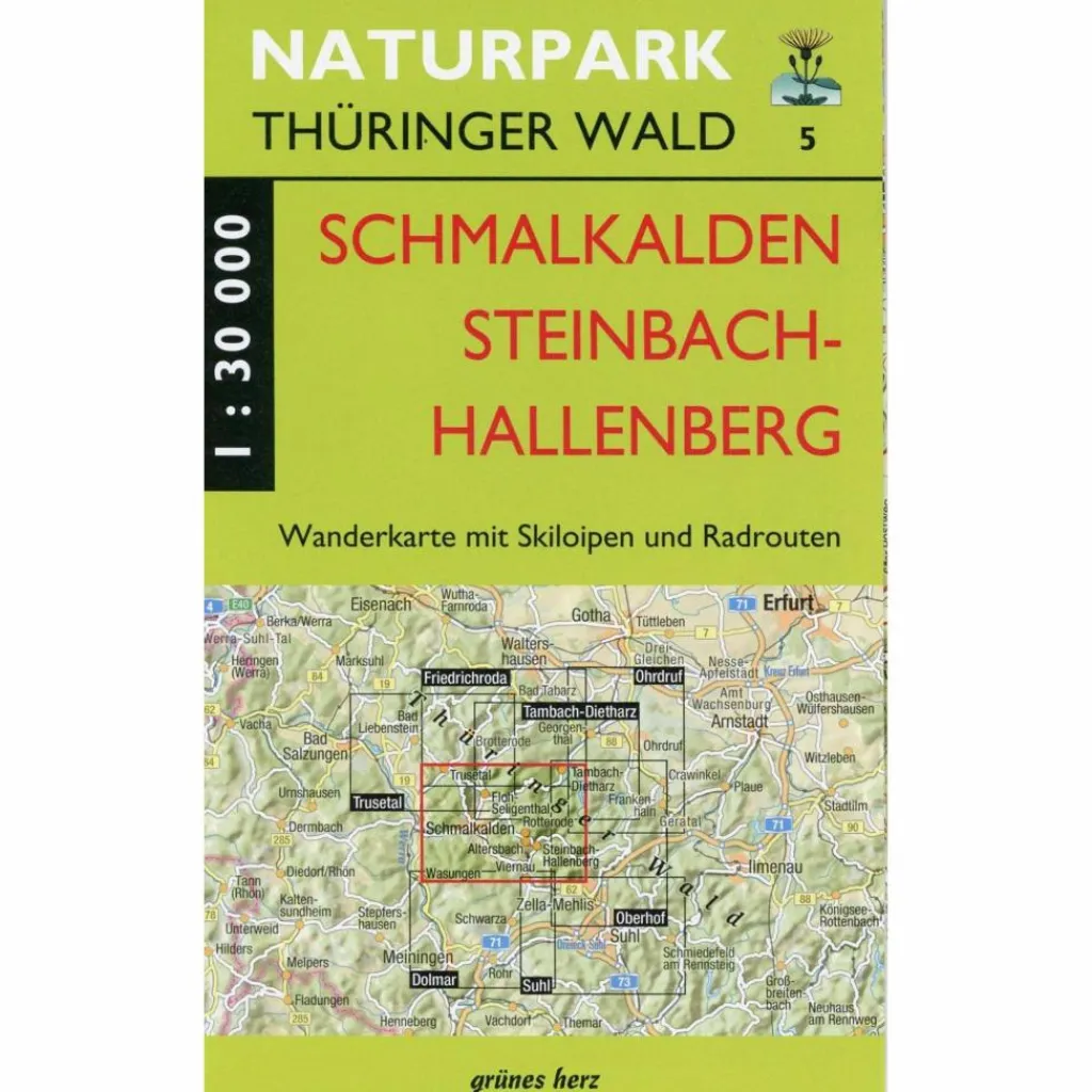 Wanderkarten Und Winterkarten|Wanderkarten Und Winterkarten*WANDERKARTE SCHMALKALDEN UND STEINBACH-HALLENBERG 1:30.000. - Wanderkarte