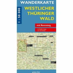 WANDERKARTE WESTLICHER THÜRINGER WALD 1 : 50 000 - Wanderkarte^ Wanderkarten Und Winterkarten|Wanderkarten Und Winterkarten
