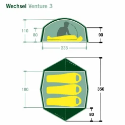 Wechsel 3-Personen-Zelte|3-Jahreszeiten-Zelte*VENTURE 3 - Kuppelzelt