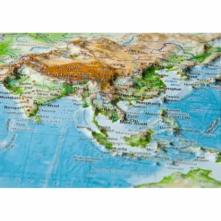 Wandkarten Und Poster*WELT GROSS 1:53.000.000 MIT NATURHOLZRAHMEN - Karte