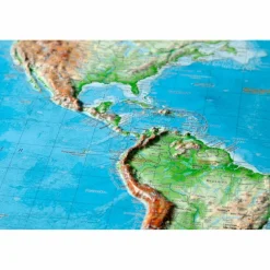 Wandkarten Und Poster*WELT GROSS 1:53.000.000 MIT NATURHOLZRAHMEN - Karte