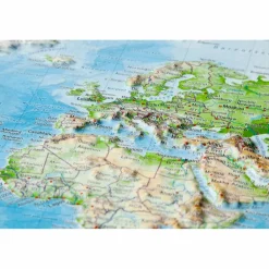 Wandkarten Und Poster*WELT GROSS 1:53.000.000 MIT NATURHOLZRAHMEN - Karte