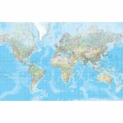 WELT PHYSIKALISCH POSTER 1:20 MIO. - Wand Karte^ Wandkarten Und Poster