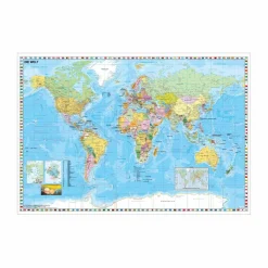 WELTKARTE DEUTSCHSPRACHIG. WANDKARTE MIT - Poster^ Wandkarten Und Poster