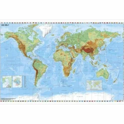 WELTKARTE PHYSISCH - WANDKARTE LAMINIERT - Poster^ Wandkarten Und Poster