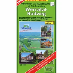 Fahrradkarten|Fahrradkarten*WERRATAL-RADWEG 1:35 000 RADWANDERKARTE MIT ZICK-ZACK-FALTUN - Fahrradkarte
